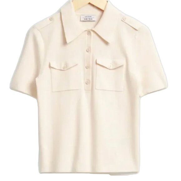 And Other Stories Fitted Utility Polo Knit Shirt - Fits Like Size Small - Picture 1 of 4